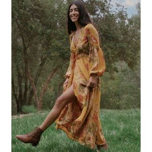 Christy Dawn Mustard Floral Maxi Dress Size XL NWT